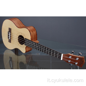 Ukulele con rivestimento in tartaruga rossa